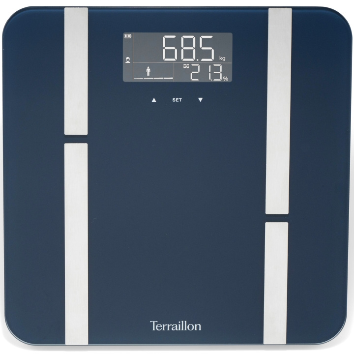 Terraillon Personvåg X-LINE FIT BMI, 8st användare & USB-C in de groep BEAUTY & HEALTH / Gezondheidszorg / Badkamerweegschaal bij TP E-commerce Nordic AB (C75726)