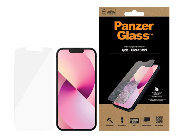 PanzerGlass Screen Protector Transparent Apple iPhone 13 mini in de groep SMARTPHONE & TABLETS / Mobielbescherming / Apple / iPhone 13 Mini bij TP E-commerce Nordic AB (C75764)