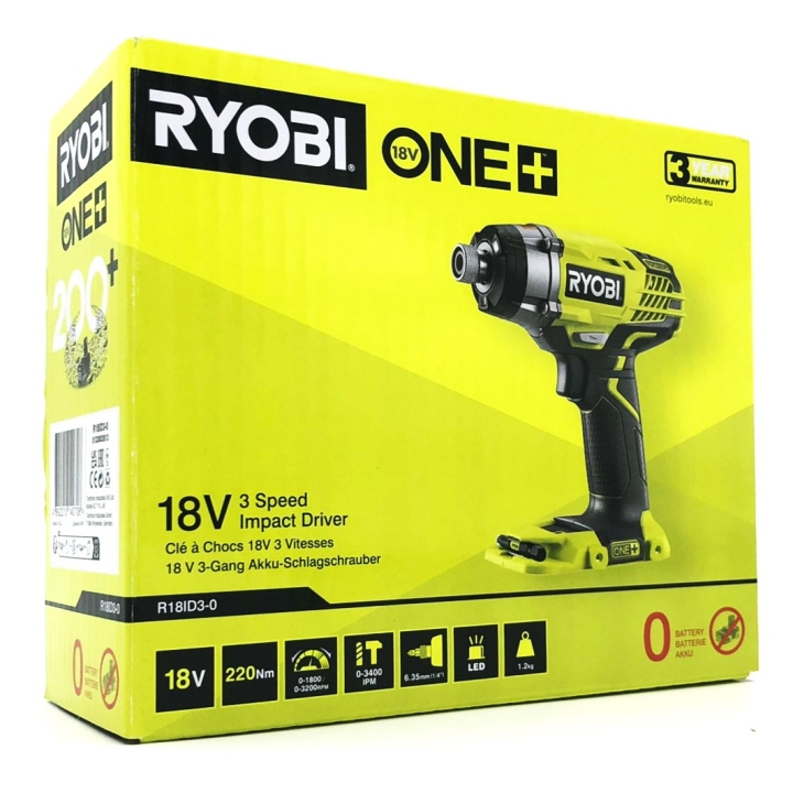 Ryobi One+ R18ID3-0 Impact drill without battery Without battery Without battery Without battery Without battery 1/4 in de groep HUISHOUDEN & TUIN / Gereedschap / Boormachines bij TP E-commerce Nordic AB (C75781)