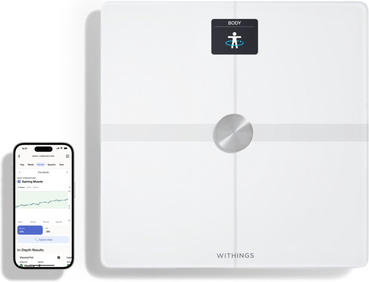 Withings Body Smart Witte weegschaal met wifi-verbinding in de groep BEAUTY & HEALTH / Gezondheidszorg / Badkamerweegschaal bij TP E-commerce Nordic AB (C76128)