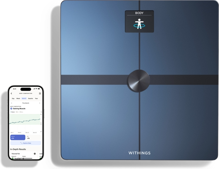 Withings Body Smart Zwarte weegschaal met wifi-verbinding in de groep BEAUTY & HEALTH / Gezondheidszorg / Badkamerweegschaal bij TP E-commerce Nordic AB (C76129)