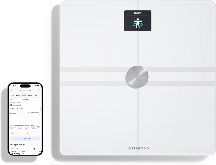 Withings Body Comp Witte weegschaal voor lichaamssamenstelling met wifi-verbinding in de groep BEAUTY & HEALTH / Gezondheidszorg / Badkamerweegschaal bij TP E-commerce Nordic AB (C76131)