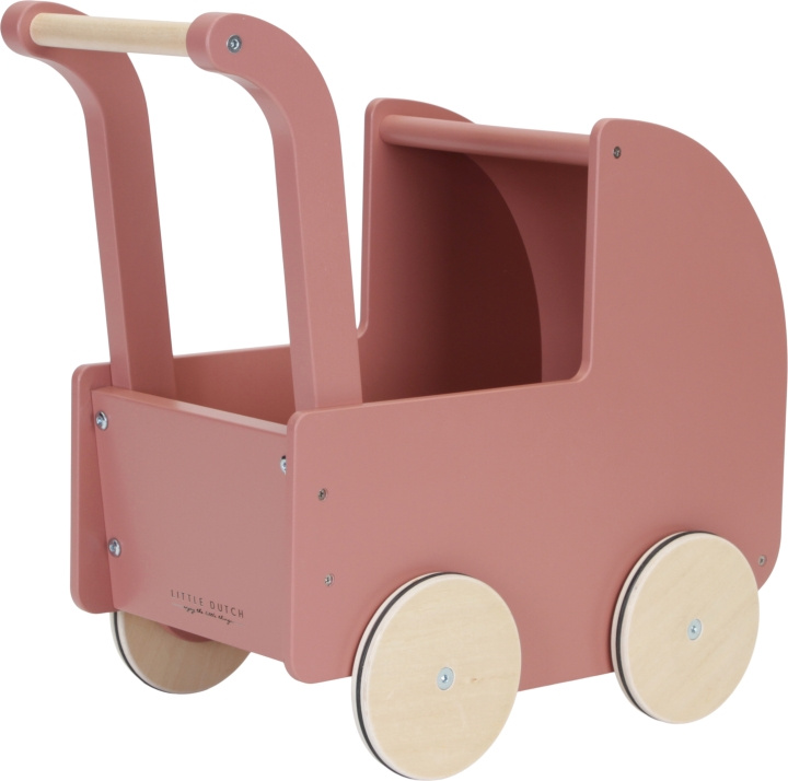 Little Dutch houten poppenwagen, roze in de groep SPEELGOED, KINDER- & BABYPRODUCTEN / Speelgoed / Docks & Accessoires bij TP E-commerce Nordic AB (C76139)