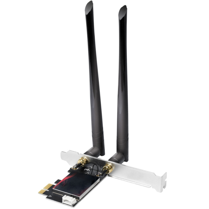 LogiLink PCI Express-kort Wifi 6E-adapter AX5400 + BT 5.2 in de groep COMPUTERS & RANDAPPARATUUR / Netwerk / Netwerkkaarten / PCI Express Draadloos bij TP E-commerce Nordic AB (C76287)