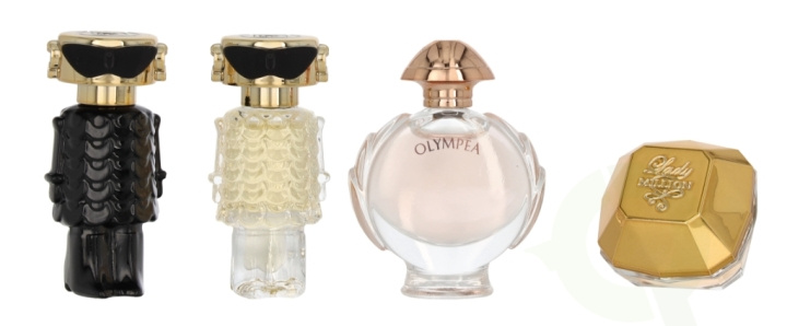 Paco Rabanne Feminine Set 19 ml Lady Million 5ml/Olympea 6ml/Fame Parfum 4ml/Fame Edp 4ml in de groep BEAUTY & HEALTH / Cadeausets / Cadeausets voor haar bij TP E-commerce Nordic AB (C76306)