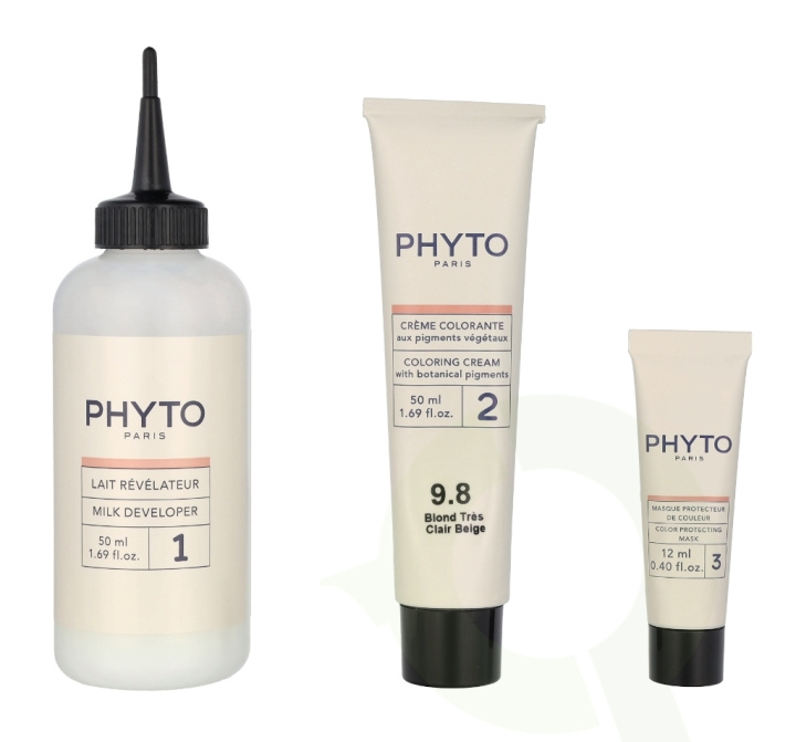 Phyto Phytocolor Permanent Color 112 ml #9.8 Very Fair Beige Blond in de groep BEAUTY & HEALTH / Haar & Styling / Haarverzorging / Haarverf / Haarverf & Kleurbommen bij TP E-commerce Nordic AB (C76367)