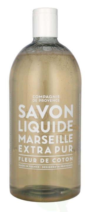 Compagnie De Provence Marseille Liquid Soap 1000 ml Cotton Flower in de groep BEAUTY & HEALTH / Huidsverzorging / Lichaamsverzorging / Bad- en douchegels bij TP E-commerce Nordic AB (C76371)