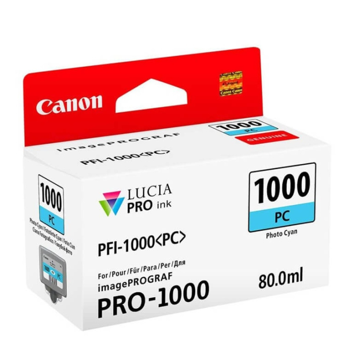 Canon Bläck 0550C001 PFI-1000 Fotocyan in de groep COMPUTERS & RANDAPPARATUUR / Printers & Accessoires / Inkt & Toner / Inktpatronen / Canon bij TP E-commerce Nordic AB (C76479)