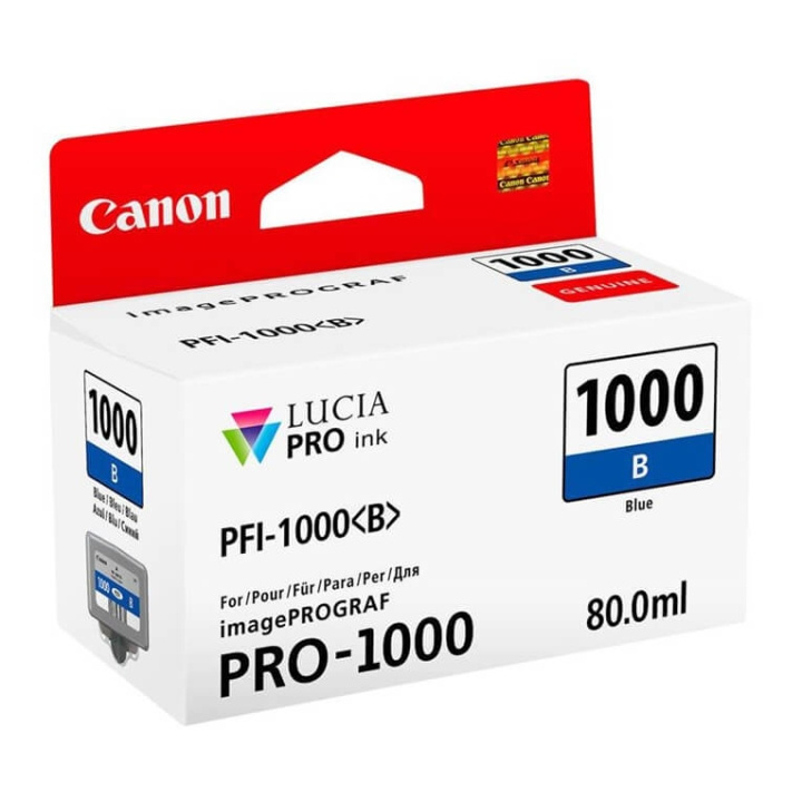 Canon Bläck 0555C001 PFI-1000 Blå in de groep COMPUTERS & RANDAPPARATUUR / Printers & Accessoires / Inkt & Toner / Inktpatronen / Canon bij TP E-commerce Nordic AB (C76484)