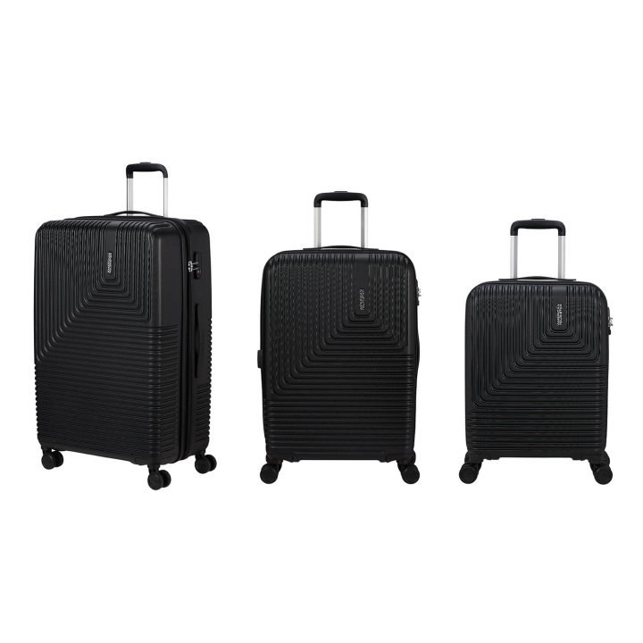 American Tourister Resväska Niteline Set 3 st Svart in de groep SPORT, VRIJE TIJD & HOBBY / Reisaccessoires / Koffers bij TP E-commerce Nordic AB (C76486)