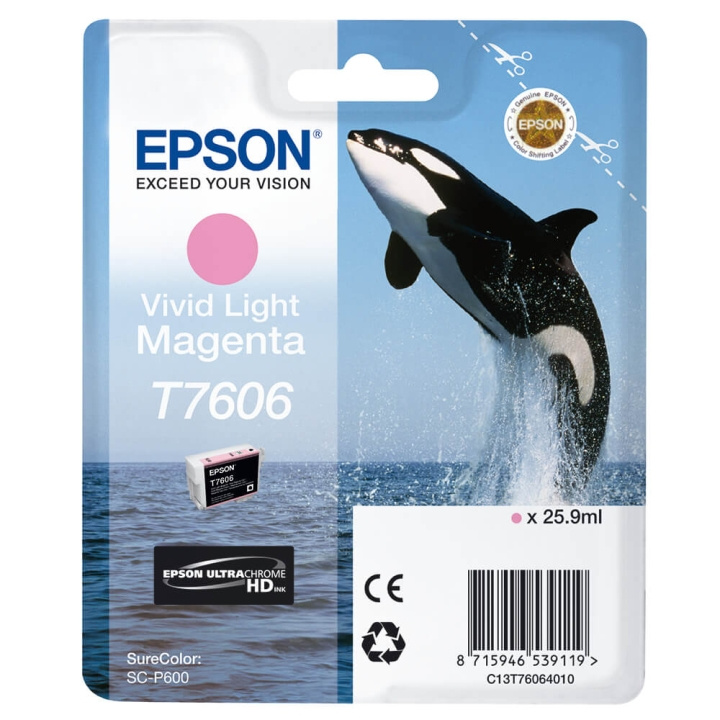 Epson Bläck UltraChrome HD T76064N10 Levande Ljus Magenta in de groep COMPUTERS & RANDAPPARATUUR / Printers & Accessoires / Inkt & Toner / Inktpatronen / Epson bij TP E-commerce Nordic AB (C76540)