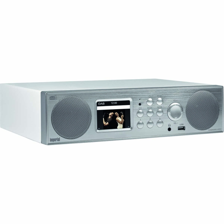 imperial DABMAN i450 Hybride Stereo Radio DAB+ / FM / Internet /Bluetooth Wit-Zilver in de groep HOME ELECTRONICS / Audio & Beeld / Thuisbioscoop, Hifi en Draagbaar / Radio & Wekkers / Draadloze audiozender bij TP E-commerce Nordic AB (C76569)