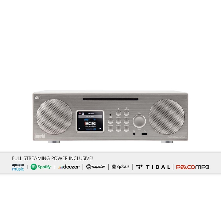 imperial DABMAN i450 CD Multifunctionele Stereo Radio DAB+ / FM / Internet / Bluetooth Wit-Zilver in de groep HOME ELECTRONICS / Audio & Beeld / Thuisbioscoop, Hifi en Draagbaar / Radio & Wekkers / Draadloze audiozender bij TP E-commerce Nordic AB (C76570)