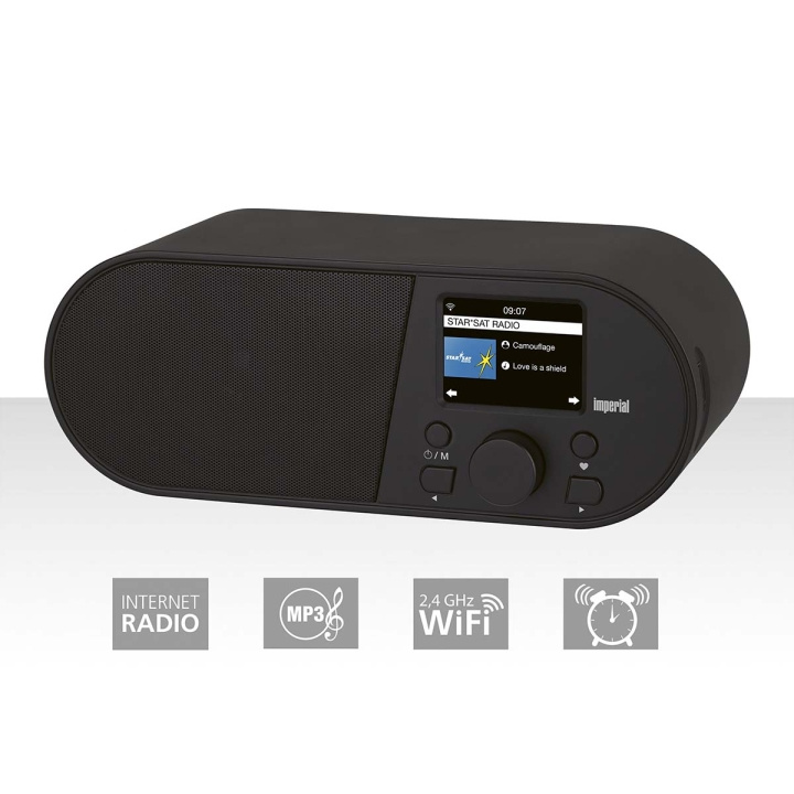 imperial i105 WLAN internetradio met 2,4 inch kleurenscherm, zwart in de groep HOME ELECTRONICS / Audio & Beeld / Thuisbioscoop, Hifi en Draagbaar / Radio & Wekkers / Draadloze audiozender bij TP E-commerce Nordic AB (C76574)