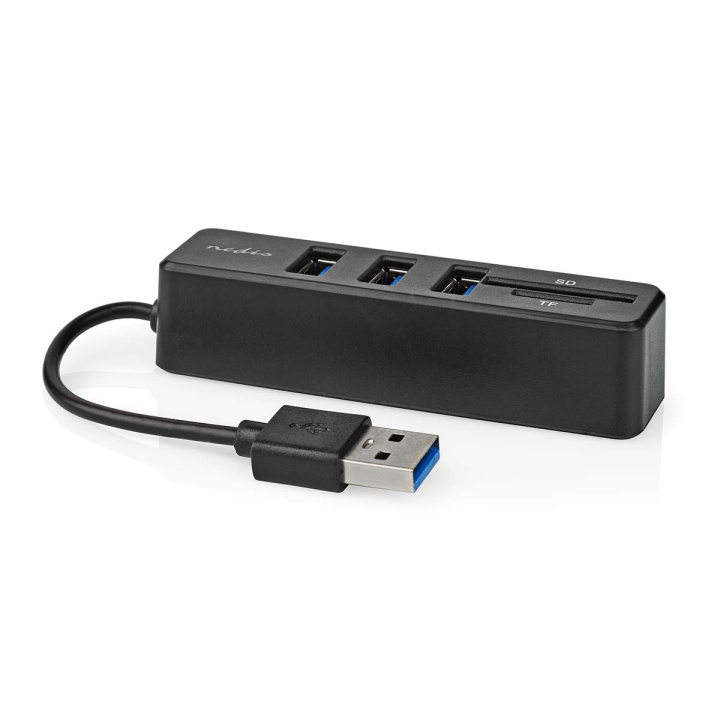 Nedis USB-Hub | 1x USB-A | 3x USB A Female | 5-Poorts poort(en) | USB 2.0 | USB Gevoed | SD & MicroSD in de groep COMPUTERS & RANDAPPARATUUR / Computeraccessoires / USB-hubs bij TP E-commerce Nordic AB (C76598)