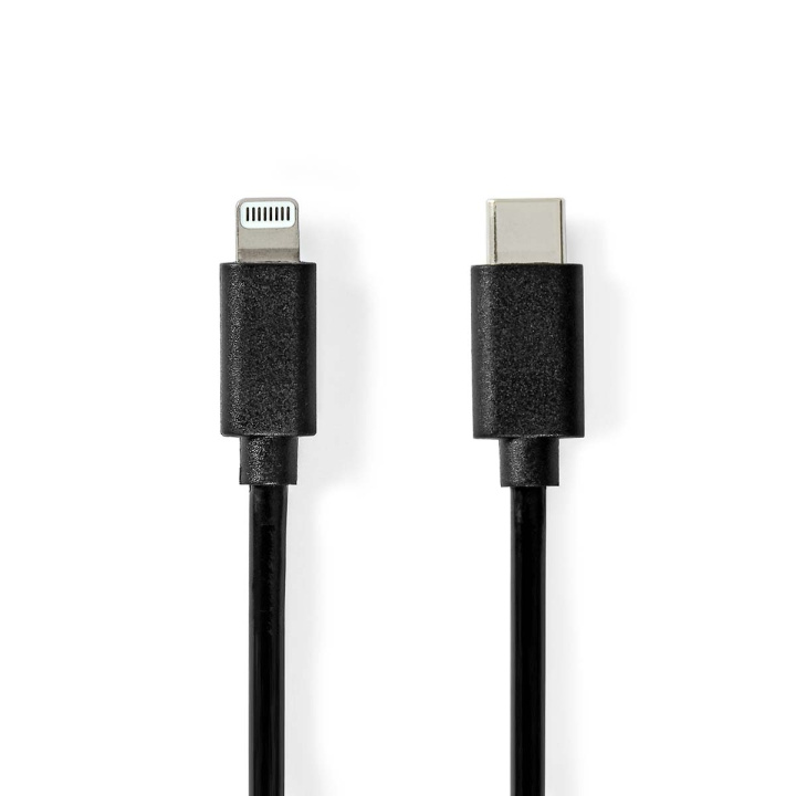 Nedis Lightning Kabel | USB 2.0 | Apple Lightning 8-Pins | USB-C™ Male | 480 Mbps | Vernikkeld | 1.00 m | Rond | PVC | Zwart | Label in de groep SMARTPHONE & TABLETS / Opladers & Kabels / Kabels / Kabels Lightning bij TP E-commerce Nordic AB (C76613)