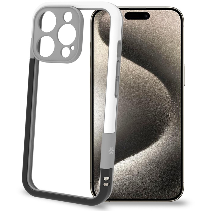 Celly Bumper iPhone 16 Pro Svart/Vit in de groep SMARTPHONE & TABLETS / Mobielbescherming / Apple / iPhone 16 bij TP E-commerce Nordic AB (C76763)