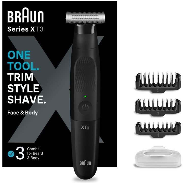 Braun Hybridtrimmer XT3100 3-kammar in de groep BEAUTY & HEALTH / Haar & Styling / Scheren & Trimmen / Baardtrimmer & Accessoires bij TP E-commerce Nordic AB (C76772)