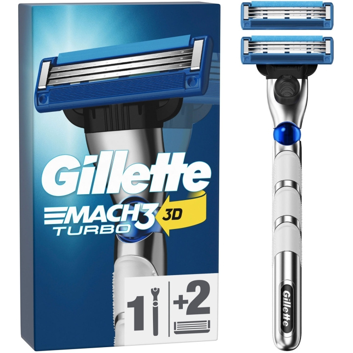 Gillette Rakhyvel Mach3 Turbo 2st rakblad in de groep BEAUTY & HEALTH / Haar & Styling / Scheren & Trimmen / Scheermessen & Accessoires bij TP E-commerce Nordic AB (C76778)