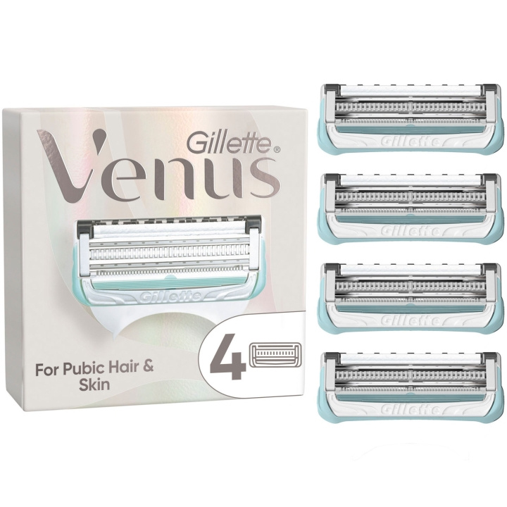 Gillette Rakblad Venus Pubic Hair & Skin 4st rakblad in de groep BEAUTY & HEALTH / Haar & Styling / Scheren & Trimmen / Scheermessen & Accessoires bij TP E-commerce Nordic AB (C76790)