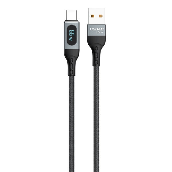 Dudao L7Max USB-A to USB-C cable 66W 1m black in de groep COMPUTERS & RANDAPPARATUUR / Computerkabels / USB / USB-C bij TP E-commerce Nordic AB (C77123)