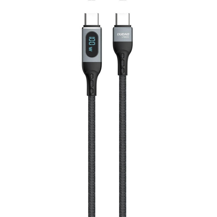 Dudao L7MaxC USB-C to USB-C Cable 100W 1m Black in de groep COMPUTERS & RANDAPPARATUUR / Computerkabels / USB / USB-C bij TP E-commerce Nordic AB (C77124)