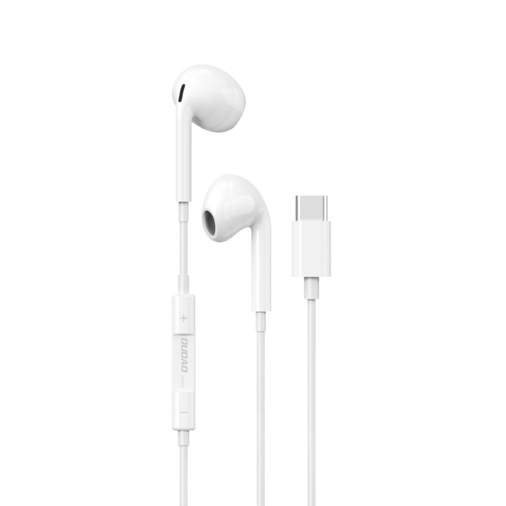 Dudao X14ProT in-ear headphones USB-C 1.2 m white in de groep HOME ELECTRONICS / Audio & Beeld / Koptelefoon & Accessoires / Koptelefoon bij TP E-commerce Nordic AB (C77126)