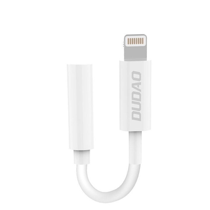 Dudao L16i Lightning to 3.5mm Jack adapter white in de groep SMARTPHONE & TABLETS / Opladers & Kabels / Adapters bij TP E-commerce Nordic AB (C77127)