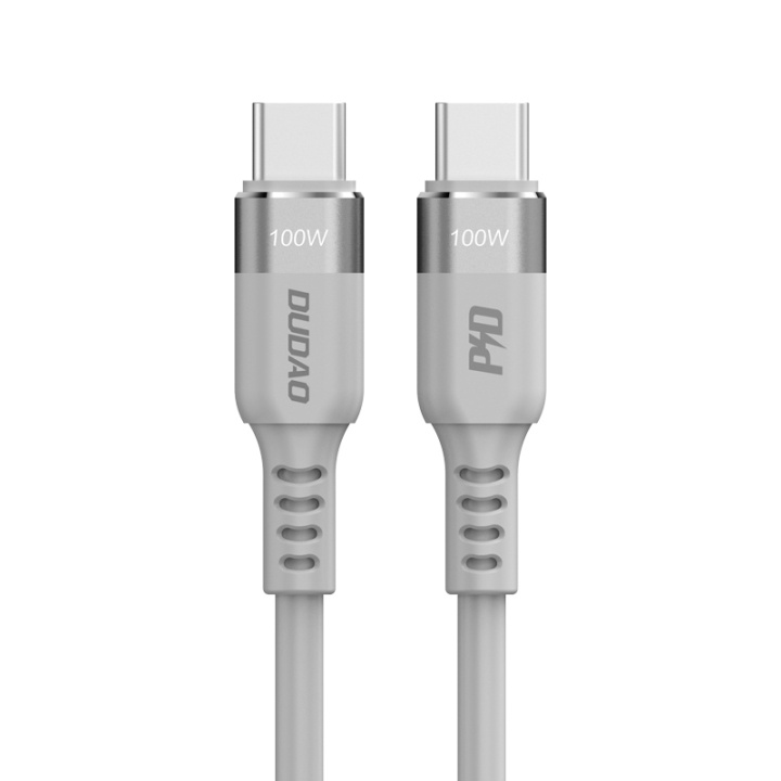 Dudao L5CMAX USB-C to USB-C cable 100W 1m gray in de groep COMPUTERS & RANDAPPARATUUR / Computerkabels / USB / USB-C bij TP E-commerce Nordic AB (C77128)