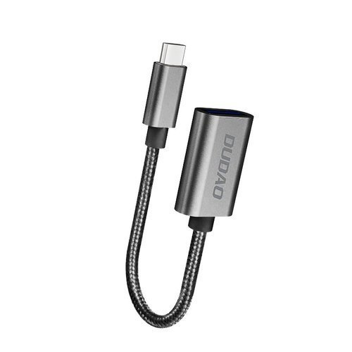 Dudao L15T USB-C to USB-A Adapter Silver in de groep COMPUTERS & RANDAPPARATUUR / Computerkabels / USB / USB-C bij TP E-commerce Nordic AB (C77129)