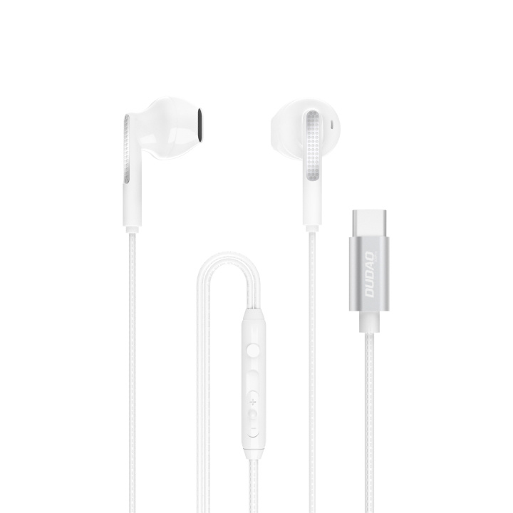 Dudao X3Pro in-ear headphones USB-C 1.2 m white in de groep HOME ELECTRONICS / Audio & Beeld / Koptelefoon & Accessoires / Koptelefoon bij TP E-commerce Nordic AB (C77131)