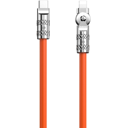 Dudao L24CL USB-C to angled Lightning cable 30W 1m 180° rotation orange in de groep COMPUTERS & RANDAPPARATUUR / Computerkabels / USB / USB-C bij TP E-commerce Nordic AB (C77143)