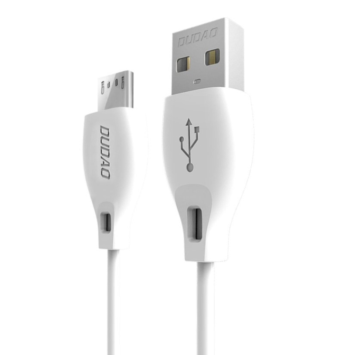 Dudao L4M USB-A to USB-Micro 1m white in de groep SMARTPHONE & TABLETS / Opladers & Kabels / Kabels / Kabels microUSB bij TP E-commerce Nordic AB (C77151)