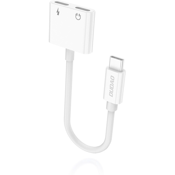 Dudao L13C USB-C to USB-C/USB-C Adapter White in de groep COMPUTERS & RANDAPPARATUUR / Computerkabels / USB / USB-C bij TP E-commerce Nordic AB (C77153)