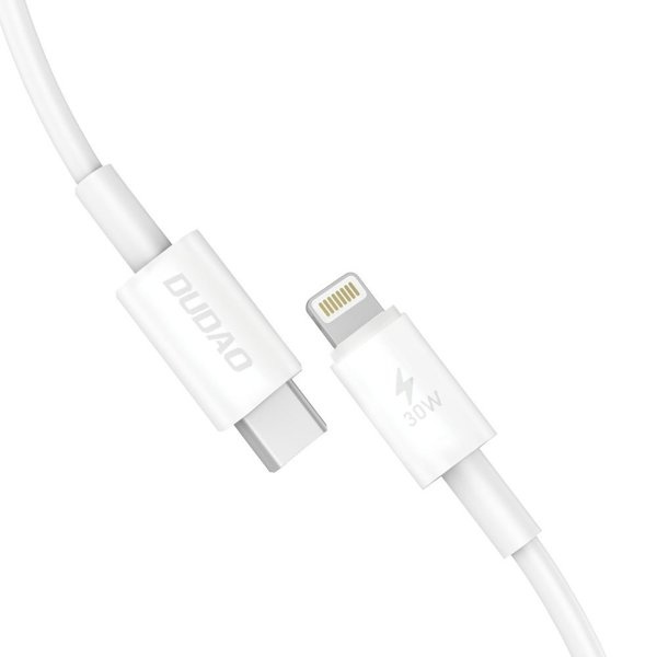 Dudao L6W USB-C to Lightning cable 30W PD 1m white in de groep COMPUTERS & RANDAPPARATUUR / Computerkabels / USB / USB-C bij TP E-commerce Nordic AB (C77156)