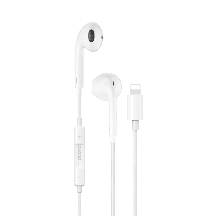 Dudao X14+ In-ear headphones with microphone Lightning white in de groep HOME ELECTRONICS / Audio & Beeld / Koptelefoon & Accessoires / Koptelefoon bij TP E-commerce Nordic AB (C77176)