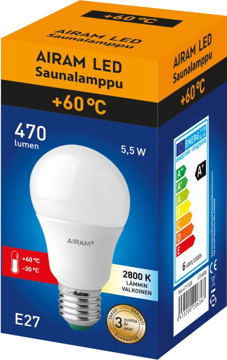 Airam LED tuinlamp, E27, 2800 K, 470 lm, opaal in de groep HOME ELECTRONICS / Verlichting / LED-lampen bij TP E-commerce Nordic AB (C77222)