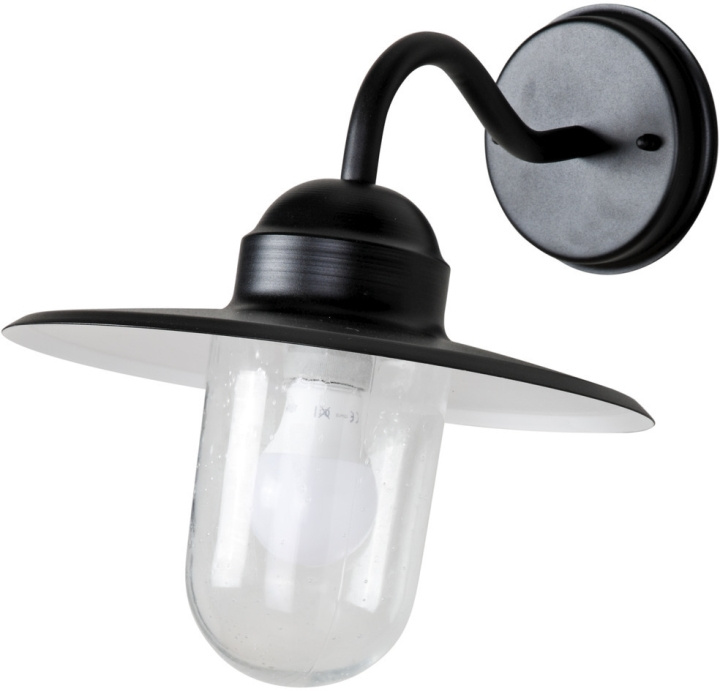 Airam Arvika wandlamp, E27, zwart in de groep HOME ELECTRONICS / Verlichting / Wandlampen bij TP E-commerce Nordic AB (C77248)