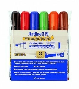 Artline set whiteboardstiften, schuine punt, 6 kleuren in de groep HUISHOUDEN & TUIN / Kantoormateriaal / Pennen bij TP E-commerce Nordic AB (C77294)