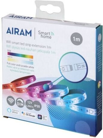 Airam SmartHome Strip LED-strip verlengstuk, 1m, 12 V, RGBW, Wifi in de groep HUISHOUDEN & TUIN / Smart home / Slimme verlichting bij TP E-commerce Nordic AB (C77380)