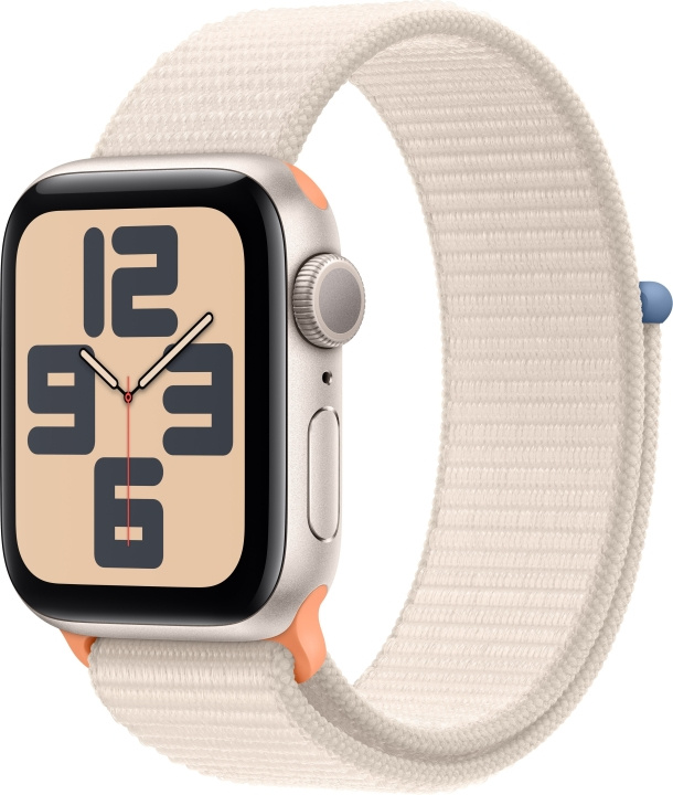 Apple Horloge SE (GPS) 40 mm ster-witte aluminium kast en ster-witte Sport Loop band (MR9W3) in de groep SMARTPHONE & TABLETS / Training, thuis & vrije tijd / Apple Watch & Accessoires / Apple Watch bij TP E-commerce Nordic AB (C77607)