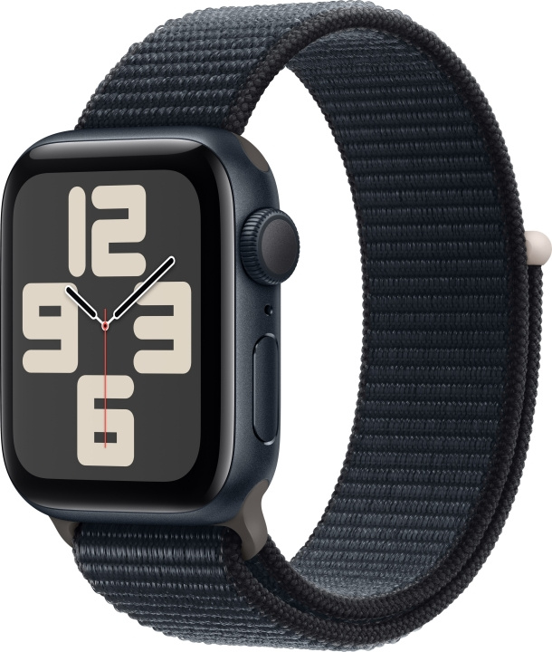 Apple Horloge SE (GPS) 40 mm middernachtblauwe aluminium kast en middernachtblauwe Sport Loop band (MRE03) in de groep SMARTPHONE & TABLETS / Training, thuis & vrije tijd / Apple Watch & Accessoires / Apple Watch bij TP E-commerce Nordic AB (C77610)