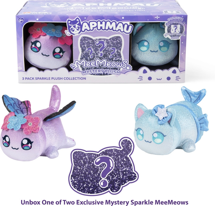 Aphmau MeeMeow pluche sparkle set - zacht speelgoed, 3-pack in de groep SPEELGOED, KINDER- & BABYPRODUCTEN / Babyspeelgoed / Knuffels bij TP E-commerce Nordic AB (C77796)