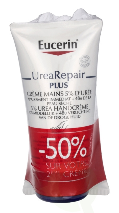 Eucerin Urea Plus Repair 5% Hand Cream Duo Set 150 ml 2x75ml in de groep BEAUTY & HEALTH / Manicure/pedicure / Handcrèmes bij TP E-commerce Nordic AB (C77934)