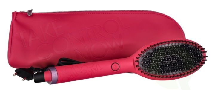 ghd Glide Smoothing Take Control Now Hot Brush Set 2 piece Pink - Heated Brush/Pouch in de groep BEAUTY & HEALTH / Haar & Styling / Stylingtools / Heteluchtborstels bij TP E-commerce Nordic AB (C77958)