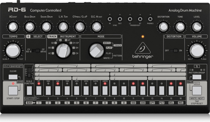 BEHRINGER RD-6 analoge drumcomputer, zwart in de groep SPORT, VRIJE TIJD & HOBBY / Hobby / Muziek / Accessoires voor muziekinstrumenten bij TP E-commerce Nordic AB (C78210)