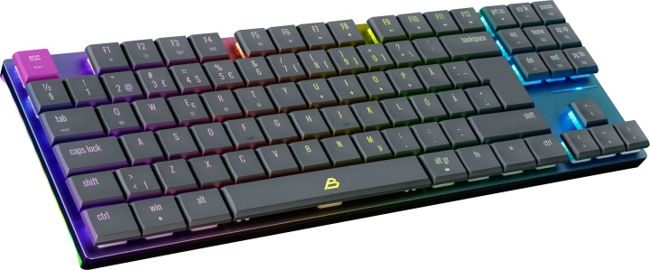 Blackstorm Flatline RGB TKL Dual Mode gaming toetsenbord, Gateron Red schakelaars in de groep COMPUTERS & RANDAPPARATUUR / GAMING / Toetsenborden bij TP E-commerce Nordic AB (C78307)