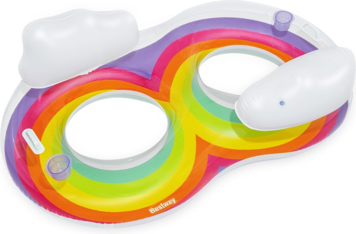 Bestway Rainbow Dreams Double Swim zwembad, 1,86 m x 1,16 m in de groep SPEELGOED, KINDER- & BABYPRODUCTEN / Buitenspeelgoed / Badspeelgoed bij TP E-commerce Nordic AB (C78337)