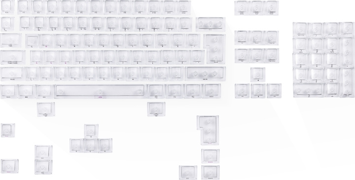 Blackstorm Transparante Keycaps, 119 stuks in de groep COMPUTERS & RANDAPPARATUUR / Muizen en toetsenborden / Toetsenborden bij TP E-commerce Nordic AB (C78454)