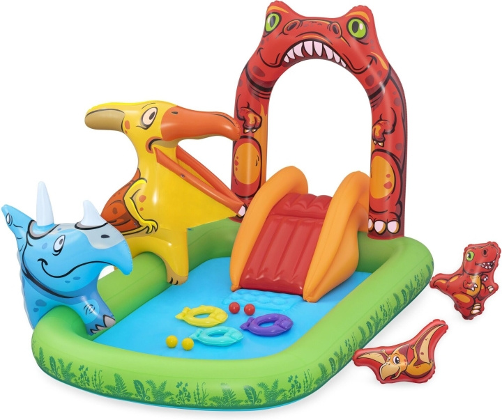 Bestway Jurassic Splash Speelcentrum - zwembad met glijbaan in de groep HUISHOUDEN & TUIN / Tuinproducten / Zwembad & Accessoires / Zwembaden bij TP E-commerce Nordic AB (C78493)